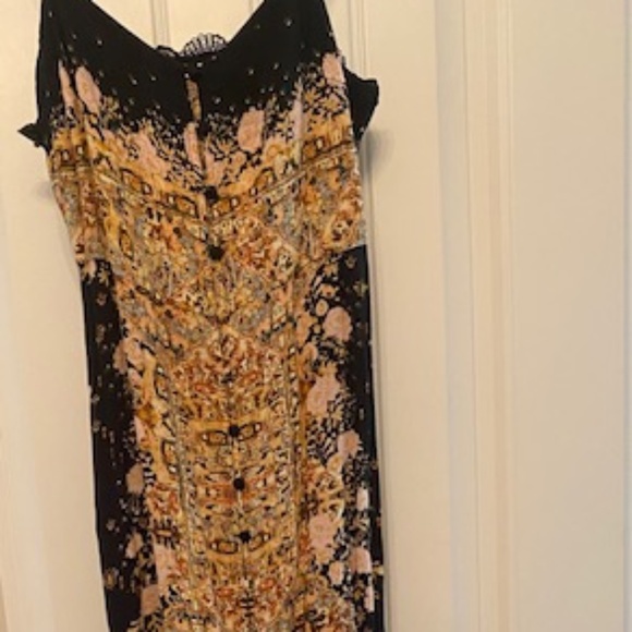Free People Morning Song Printed Floral Slip Maxi Dress - Black - XS - EUC - Picture 2 of 3